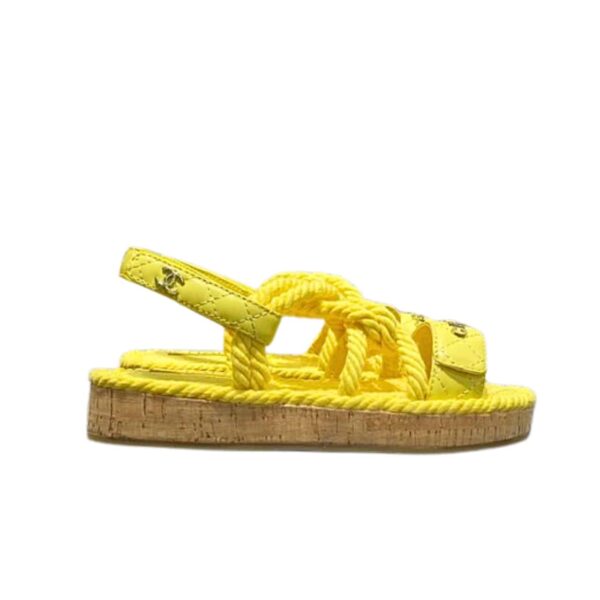 Chanel Rope Sandals Strap Yellow