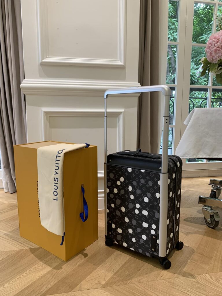 Louis Vuitton X Yayoi Kusama Horizon 55 Suitcase Grained Leather Black 55Cm - Image 7
