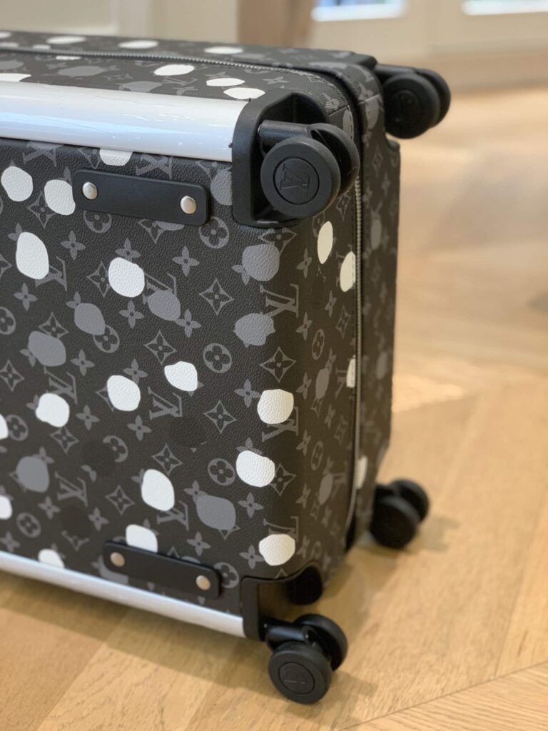 Louis Vuitton X Yayoi Kusama Horizon 55 Suitcase Grained Leather Black 55Cm - Image 8