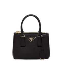 Prada Galleria Saffiano Leather Mini Bag Black 20Cm 1Ba906Nzvf0002Veom