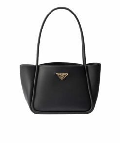 Prada Leather Mini Tote Bag Black 25Cm 1Bg539 2Cys F0002 V Ovo