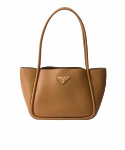 Prada Leather Mini Tote Bag Caramel 25Cm 1Bg539 2Cys F03Bh V Ovo