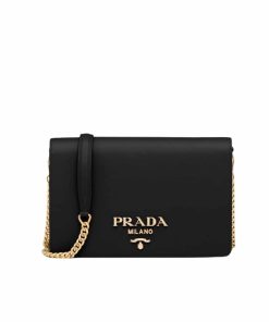 Prada Saffiano Leather Mini Bag Black 22Cm 1Bp018 Nzv F0002 V Coo