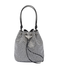 Prada Embellished Satin Pouch Crystal Color 18Cm 1Nr016 2Awl F0T7O