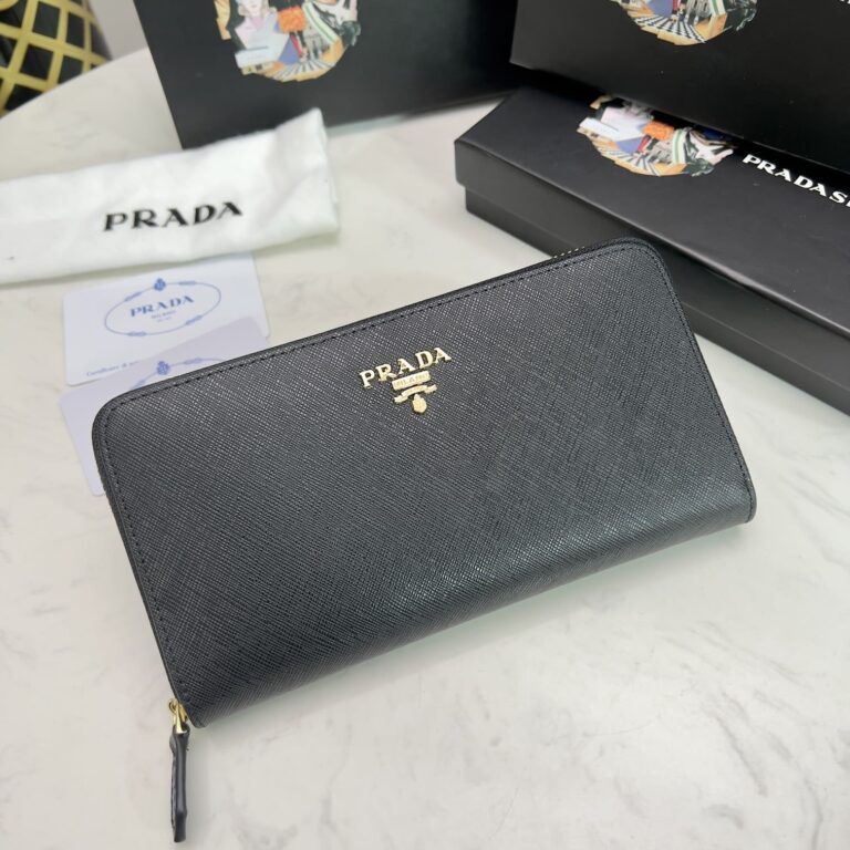 Prada Large Saffiano Leather Wallet Black 19Cm 1Ml506 Qwa F0002 - Image 10