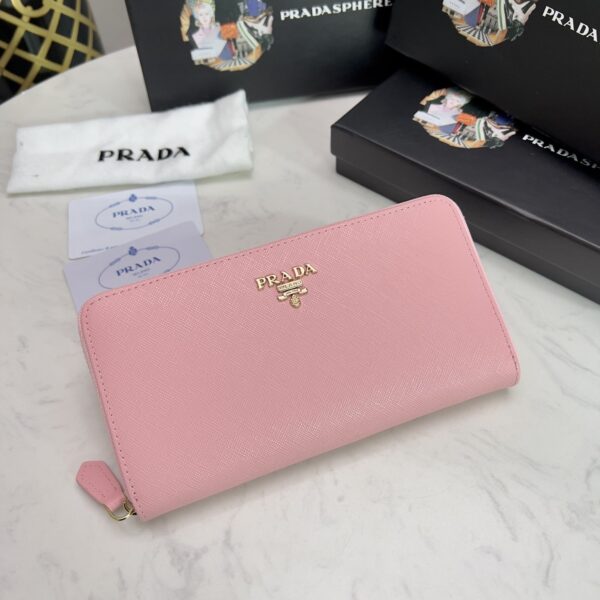 Prada Large Saffiano Leather Wallet Alabaster Pink 19Cm 1Ml506 Qwa F0E18 - Image 10