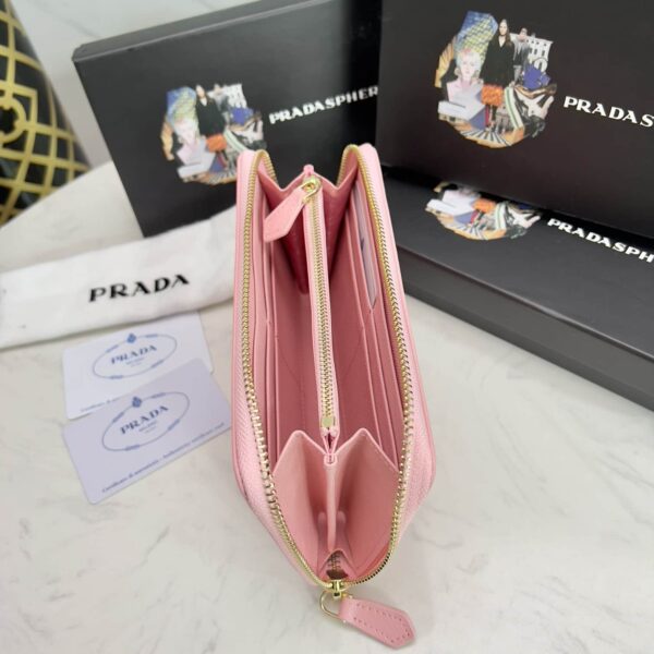 Prada Large Saffiano Leather Wallet Alabaster Pink 19Cm 1Ml506 Qwa F0E18 - Image 2