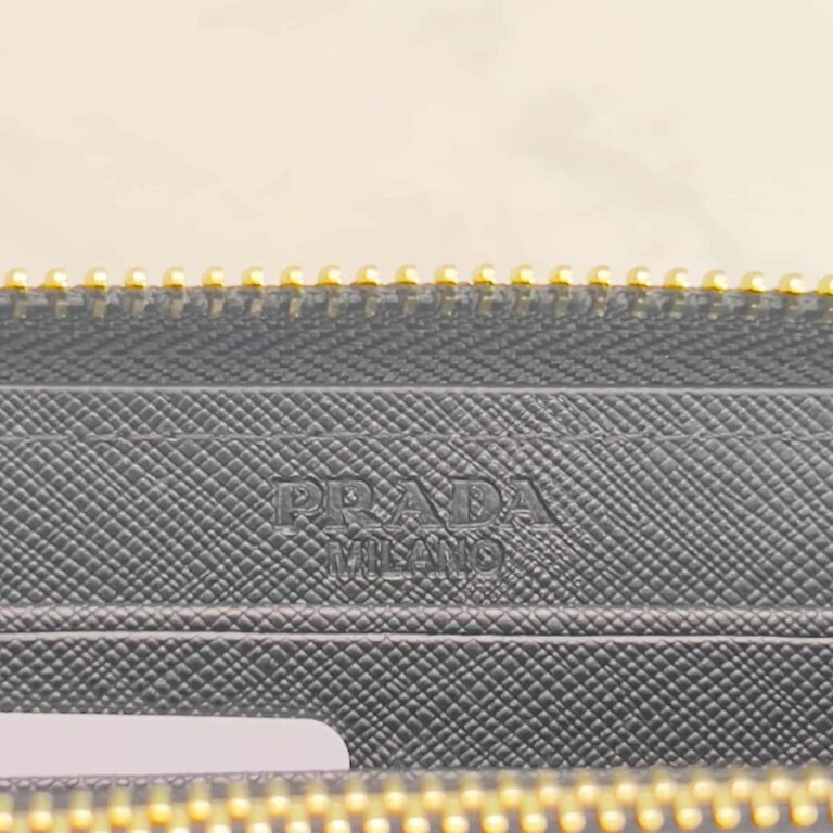 Prada Large Saffiano Leather Wallet Black 19Cm 1Ml506 Qwa F0002 - Image 3