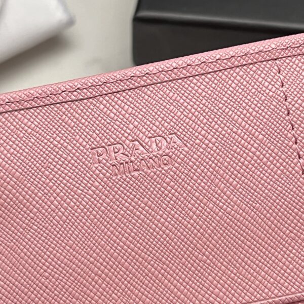 Prada Saffiano Monochrome Flap Long Wallet Full Light Pink 19Cm 1Mh132 Zlp F061H - Image 3
