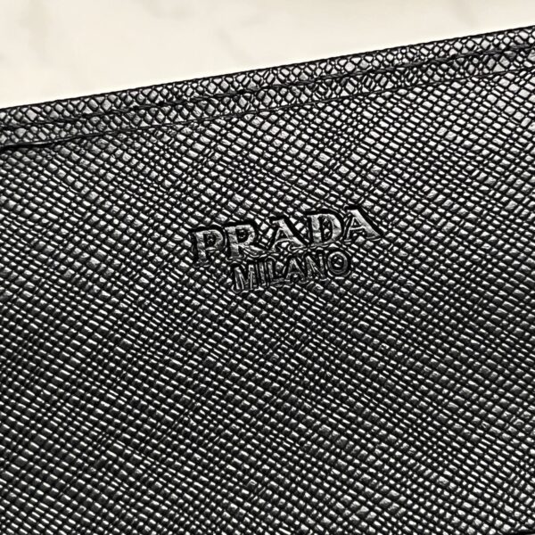 Prada Saffiano Leather Flap Long Wallet Black And Gold 19Cm 1Mh132 Zlp F061H - Image 3