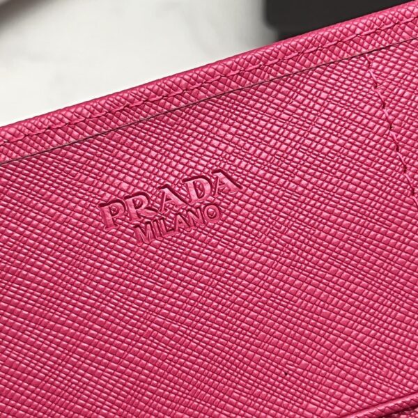 Prada Saffiano Leather Flap Long Wallet Dark Pink And Gold 19Cm 1Mh132 Zlp F061H - Image 3