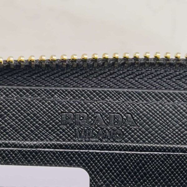 Prada Large Saffiano Leather Wallet Full Black 19Cm 1Ml506 Qwa F0505 - Image 3