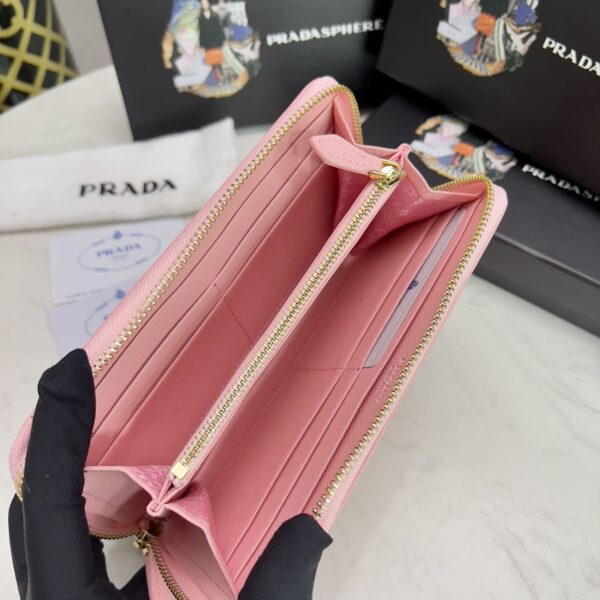 Prada Large Saffiano Leather Wallet Alabaster Pink 19Cm 1Ml506 Qwa F0E18 - Image 4
