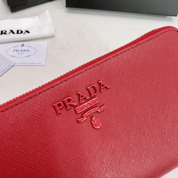 Prada Large Saffiano Leather Wallet Full Red 19Cm 1Ml506 Qwa F0505 - Image 6