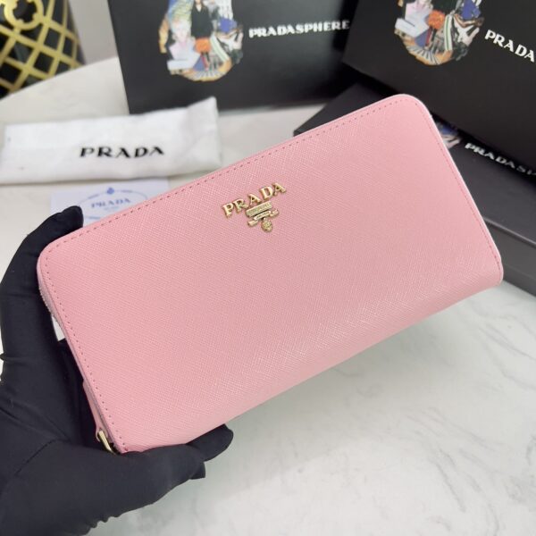 Prada Large Saffiano Leather Wallet Alabaster Pink 19Cm 1Ml506 Qwa F0E18 - Image 7