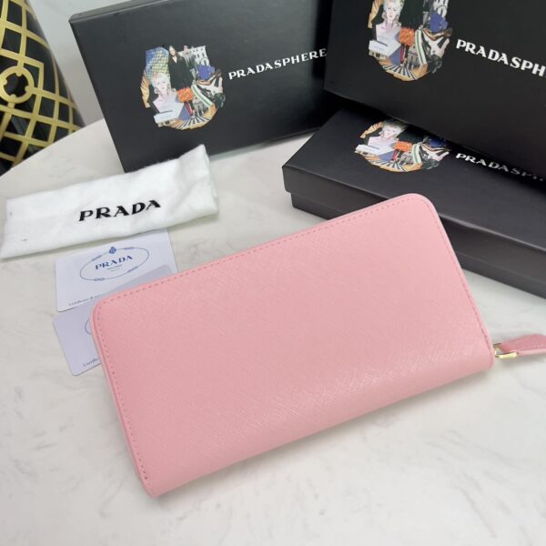 Prada Large Saffiano Leather Wallet Alabaster Pink 19Cm 1Ml506 Qwa F0E18 - Image 8