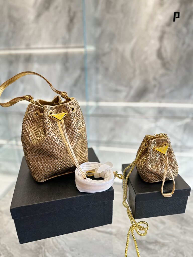 Prada Embellished Satin Pouch Platinum Color 20Cm 1Nr016 2Awl F0522 - Image 7