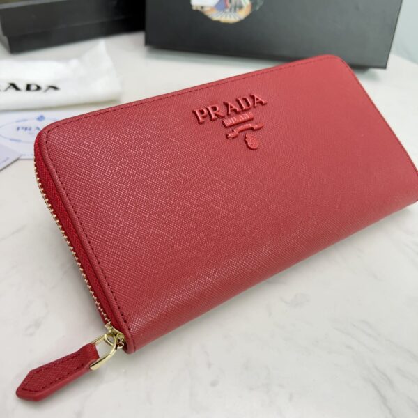 Prada Large Saffiano Leather Wallet Full Red 19Cm 1Ml506 Qwa F0505 - Image 8