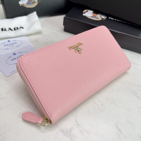 Prada Large Saffiano Leather Wallet Alabaster Pink 19Cm 1Ml506 Qwa F0E18 - Image 9