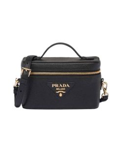 Prada Leather Mini Bag Black 20Cm 1Bh202 2Dkv F0632 V Oom