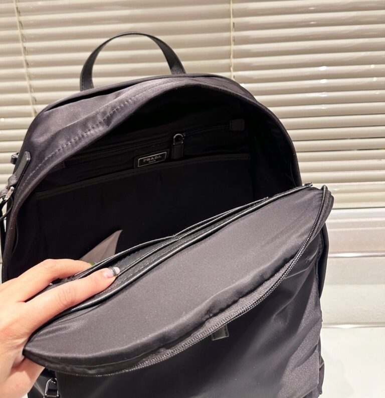 Prada Re Nylon And Saffiano Leather Backpack Black 38Cm 2Vz048 2Dmg F0002 - Image 2