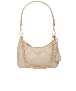 Prada Re Edition 1995 Chaîne Re Nylon Mini Bag Beige 22Cm 1Bc204 2Aos F0F24 V Qoo