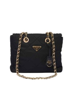 Prada Re Edition 1995 Chaîne Re Nylon Tote Bag Black 26Cm 1Bg468 2Aos F0002 V Coo