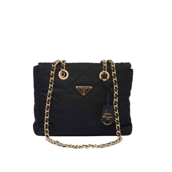 Prada Re Edition 1995 Chaîne Re Nylon Tote Bag Black 26Cm 1Bg468 2Aos F0002 V Coo