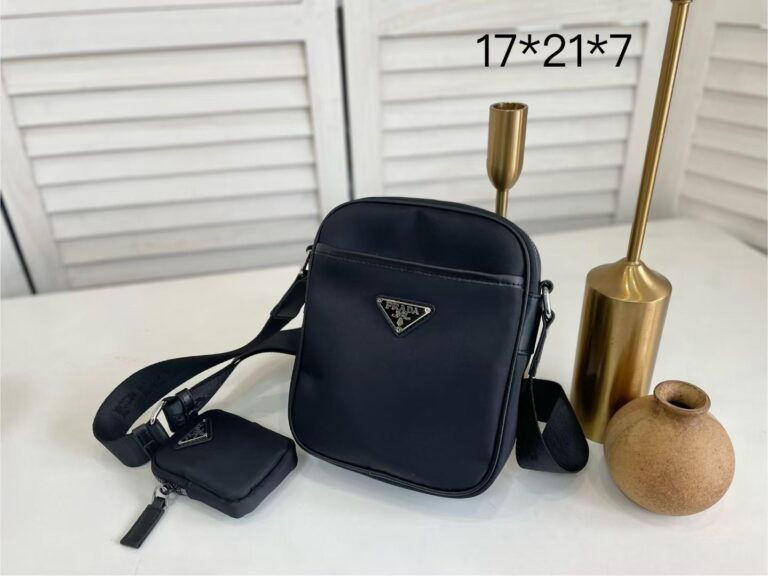 Prada Re Nylon Saffiano Logo Leather Bag Black 21Cm 23Ss 2Vh112 2Dmh F0002 - Image 6