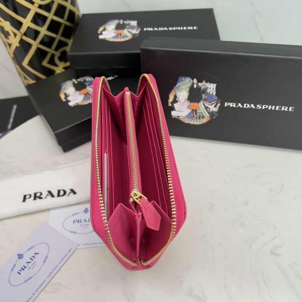 Prada Large Saffiano Leather Wallet Full Pink 19Cm 1Ml506 Qwa F0505 - Image 2
