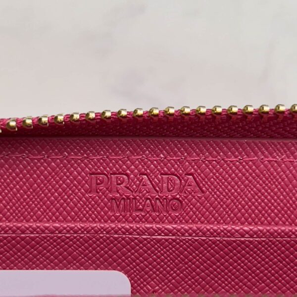 Prada Large Saffiano Leather Wallet Full Pink 19Cm 1Ml506 Qwa F0505 - Image 3