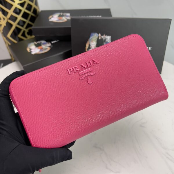 Prada Large Saffiano Leather Wallet Full Pink 19Cm 1Ml506 Qwa F0505 - Image 7