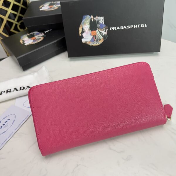 Prada Large Saffiano Leather Wallet Full Pink 19Cm 1Ml506 Qwa F0505 - Image 8