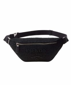 Prada Crochet Belt Bag Black 30Cm
