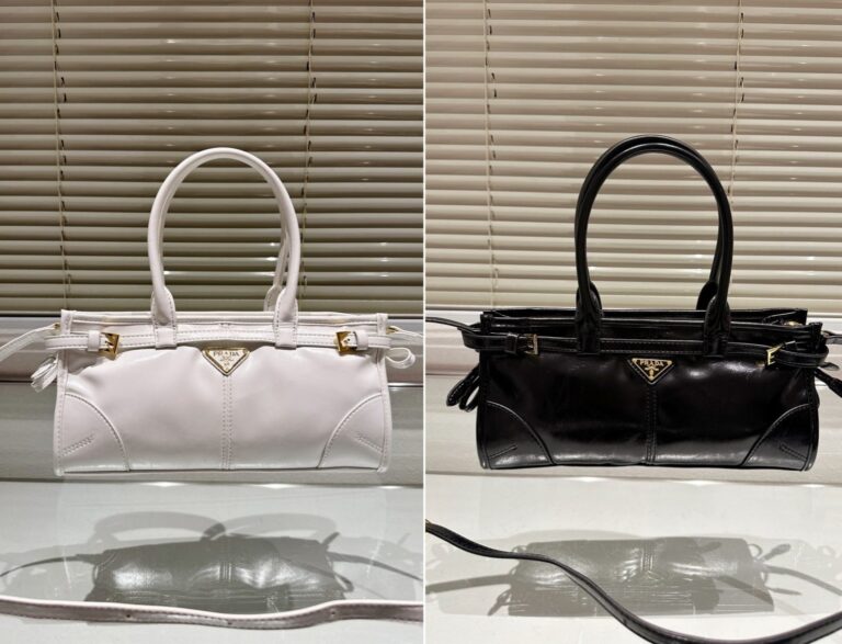 Prada Medium Leather Handbag White 32Cm 1Ba426 2Cyr F0Pg7 V Moo - Image 2