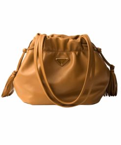 Prada Nappa Leather Shoulder Bag Caramel 23Cm 1Bg541 2Dx8 F098L V Ooo