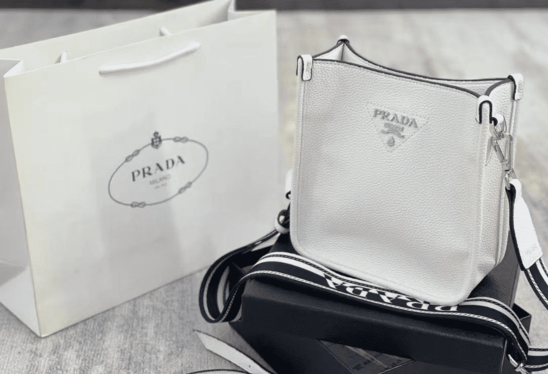 Prada Leather Mini Shoulder Bag White 20Cm 1Bh191 2Dkv F0009 V 3Oo - Image 4