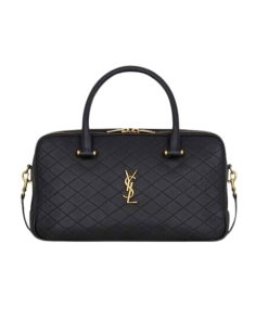 Saint Laurent Lyia Duffle In Quilted Lambskin Black 31Cm 7667851El071000