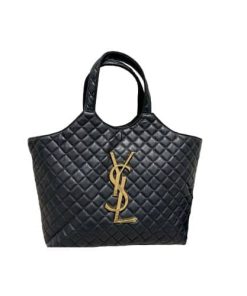 Saint Laurent Icare Shopping Bag In Quilted Lambskin 40Cm