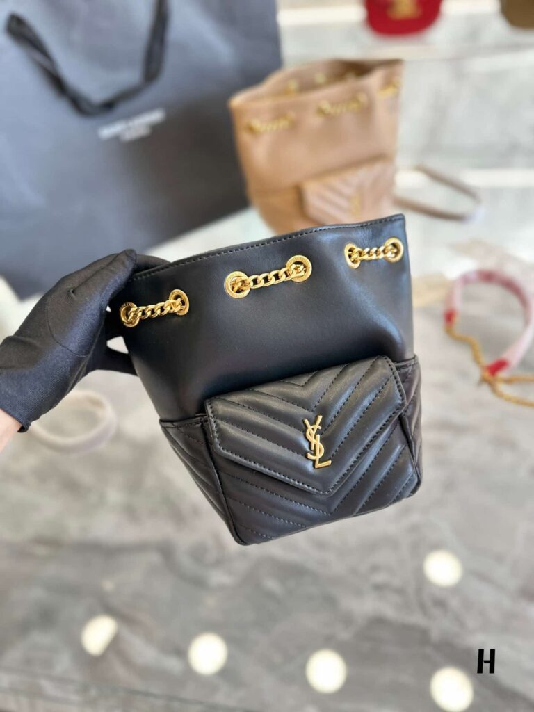 Saint Laurent Joe Mini Bucket Bag In Quilted Lambskin Black 19Cm 7016311El071000 - Image 4