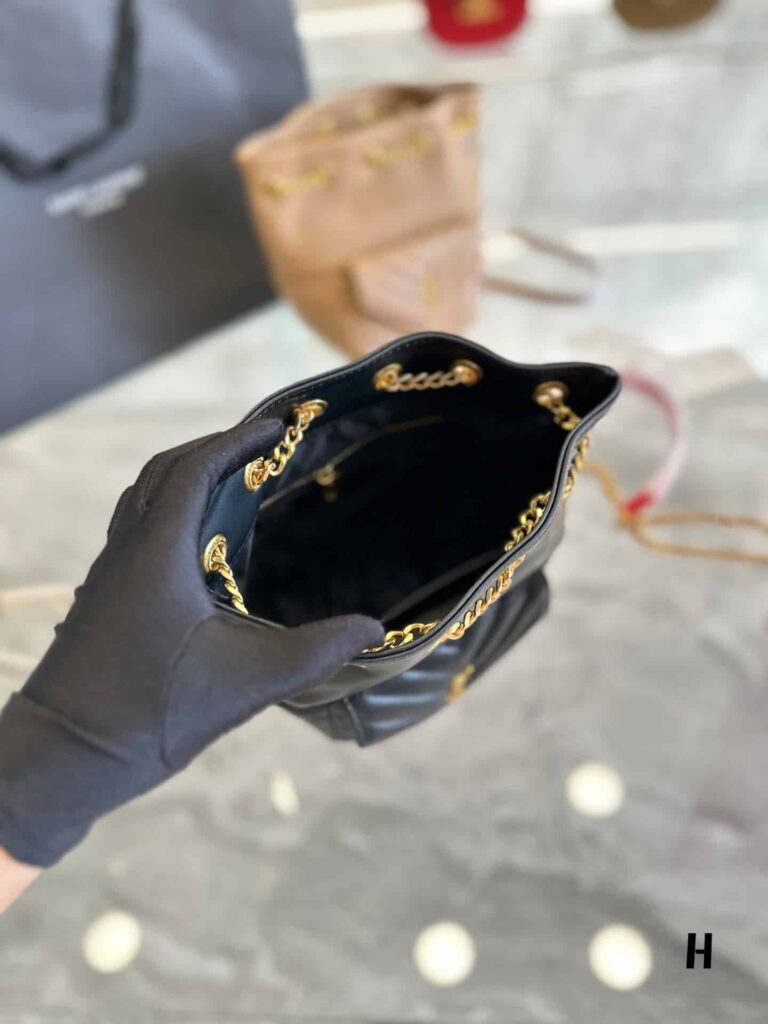 Saint Laurent Joe Mini Bucket Bag In Quilted Lambskin Black 19Cm 7016311El071000 - Image 7