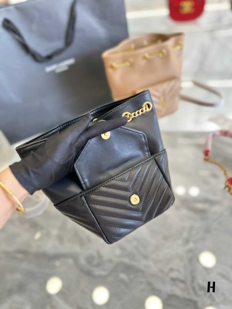 Saint Laurent Joe Mini Bucket Bag In Quilted Lambskin Black 19Cm 7016311El071000 - Image 5