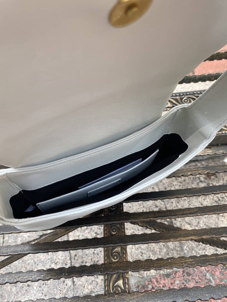 Saint Laurent Le 57 Hobo Bag In Quilted Lambskin White 24Cm - Image 7