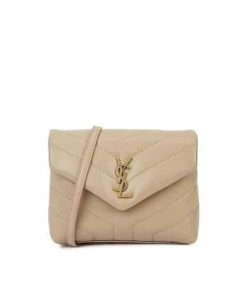 Saint Laurent Loulou Toy Strap Bag In Quilted Y Leather Beige 678401Dv7072721