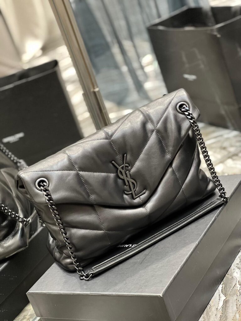 Saint Laurent Puffer Medium Chain Bag In Quilted Lambskin 5774751El081000 - Image 7
