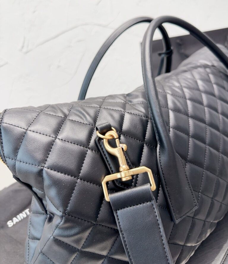 Saint Laurent Giant Travel Bag In Quilted Leather Black 55Cm 736009Aabk91000 - Image 9