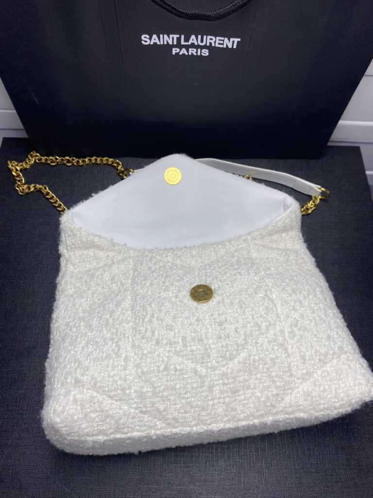 Saint Laurent Small Loulou Boucle Bag White 23Cm - Image 4