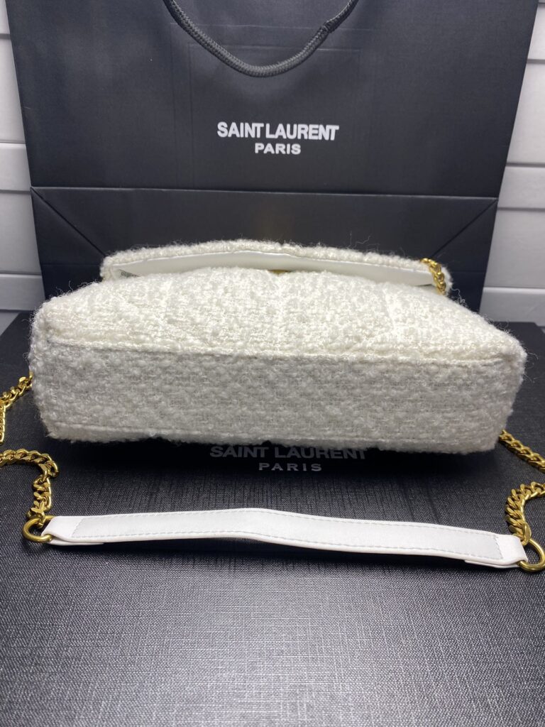 Saint Laurent Small Loulou Boucle Bag White 23Cm - Image 5