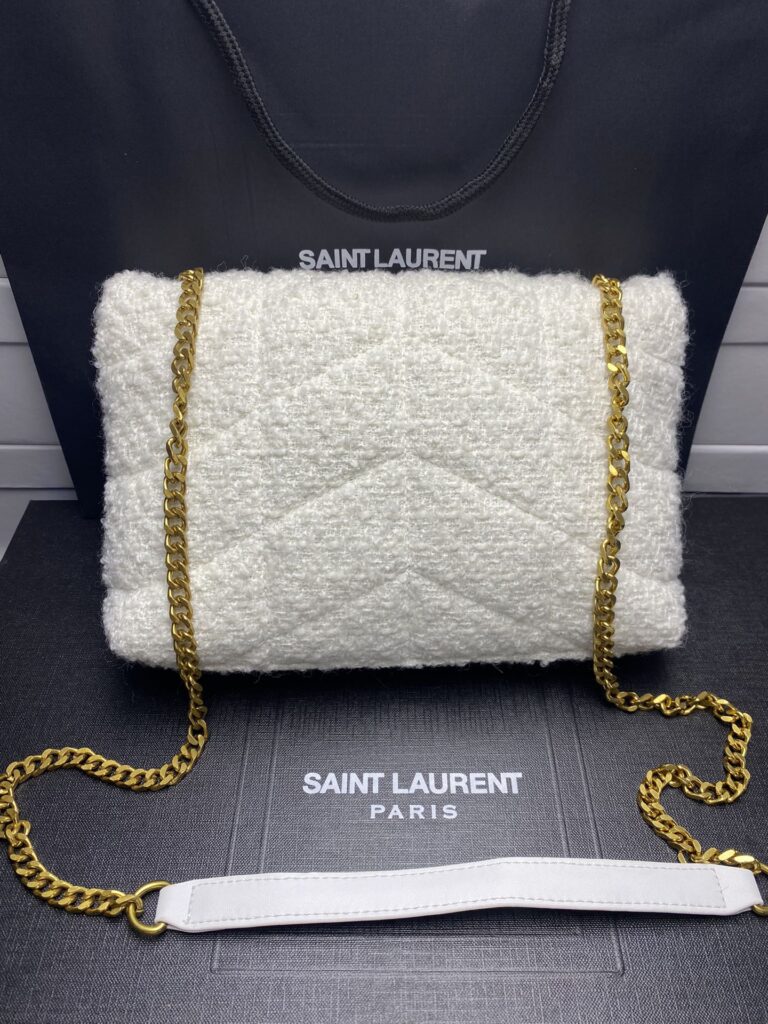 Saint Laurent Small Loulou Boucle Bag White 23Cm - Image 6