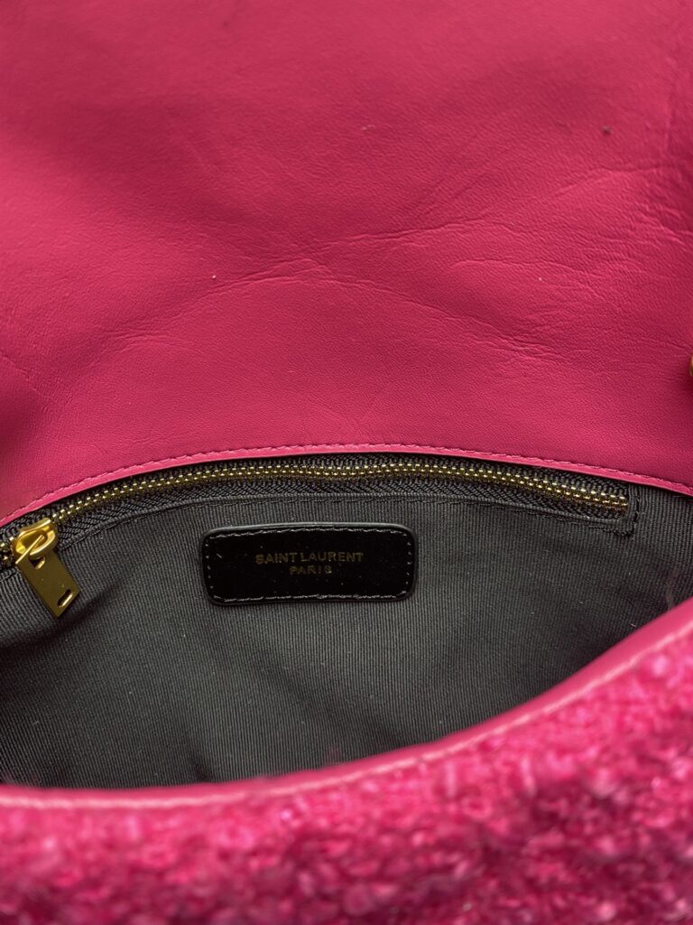 Saint Laurent Small Loulou Boucle Bag Magenta Pink 23Cm - Image 6